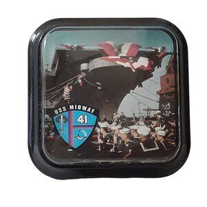 Dome Refrigerator Magnet USS Midway San Diego CA Souvenir Navy Acrylic